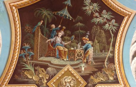 Detail of Moncalieri mural restoration