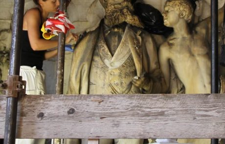 Restoration at Turin cemetary in Italy