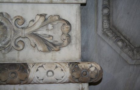 The cleaning process of stone sculptures