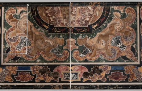 cleaning conservation of a stone consolle