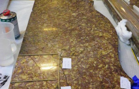 cleaning tests on stone